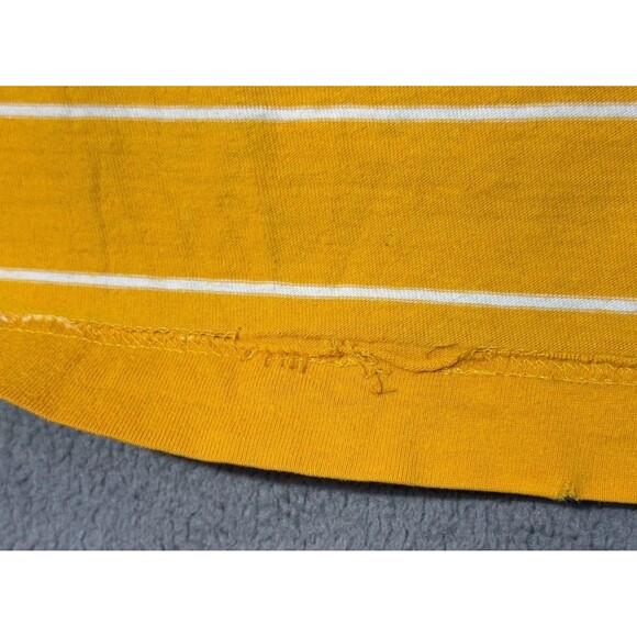 Aeropostale Mens Yellow Polo Shirt Cotton Horizontal Striped Embroidered Logo XL - Picture 9 of 16